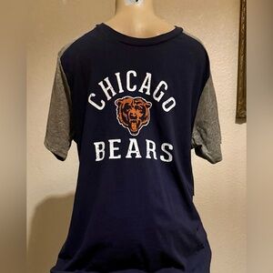 Men's Majestic Threads Navy/Gray Chicago Bears Field Goal Slub T-Shirt